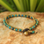 Serpentine beaded bracelet, 'Dazzling Green Harmony' - Serpentine and Brass Beaded Bracelet (image 2b) thumbail
