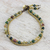 Jaspis-Perlenarmband, „Ernte“ - Einzigartiges thailändisches Jaspis-Armband aus Messingperlen