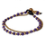 Amethyst beaded bracelet, 'Dazzling Harmony' - Amethyst and Brass Beaded Bracelet thumbail