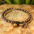 Amethyst beaded bracelet, 'Dazzling Harmony' - Amethyst and Brass Beaded Bracelet (image 2b) thumbail