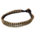 Beaded bracelet, 'Friend' - Brass Beaded Wristband Bracelet