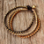 Brass beaded bracelet, 'Family' - Handcrafted Brass Beaded Bracelet