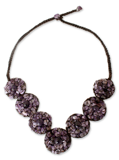 Artisan Crafted Beaded Amethyst Necklace