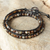Agate wrap bracelet, 'Forest Flower' - Agate wrap bracelet (image 2b) thumbail