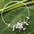 Cultured pearl and quartz choker, 'Fantasy in Flowers' - Artisan Crafted Pearl Floral Choker (image 2) thumbail