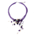 Amethyst and peridot choker, 'Floral Joy' - Hand Made Floral Amethyst Necklace (image 2a) thumbail