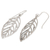 Sterling silver dangle earrings, 'New Leaf' - Unique Sterling Silver Dangle Earrings (image 2b) thumbail