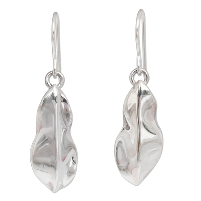 Sterling silver dangle earrings, 'Forest Leaf' - Sterling Silver Dangle Earrings