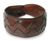 Men's leather wristband bracelet, 'Ayutthaya Brown' - Men's Leather Wristband Bracelet thumbail