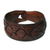 Men's leather wristband bracelet, 'Sukhothai Brown' - Men's Leather Wristband Bracelet (image 2a) thumbail