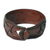Men's leather wristband bracelet, 'Sukhothai Brown' - Men's Leather Wristband Bracelet (image 2c) thumbail