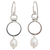 Cultured pearl dangle earrings, 'Exquisite White' - Handcrafted Thai Sterling Silver and Pearl Earrings thumbail