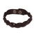 Men's leather wristband bracelet, 'Three Dark Rivers' - Men's Artisan Crafted Leather Wristband Bracelet (image 2a) thumbail