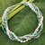 Cultured pearl and aventurine torsade necklace, 'Forest Cloud' - Pearl and Quartz Torsade Necklace thumbail