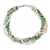 Cultured pearl and aventurine torsade necklace, 'Forest Cloud' - Pearl and Quartz Torsade Necklace thumbail