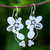 Pearl and quartz cluster earrings, 'Radiant Bouquet' - Pearl and Quartz Dangle Earrings thumbail