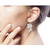 Cluster-Ohrringe aus Perlen und Quarz - Ohrhänger aus Perlen und Quarz
