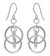 Sterling silver dangle earrings, 'Circle Game' - Modern Sterling Silver Dangle Earrings (image 2a) thumbail