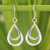 Sterling silver dangle earrings, 'Purity of Rain' - Sterling Silver Dangle Earrings thumbail