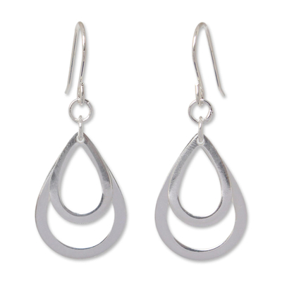 Sterling silver dangle earrings, 'Purity of Rain' - Sterling Silver Dangle Earrings