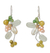 Cultured pearl and citrine cluster earrings, 'Lemon Bouquet' - Pearl and Quartz Earrings