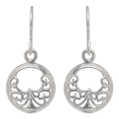 Sterling silver dangle earrings, 'Precious Lace' - Sterling Silver Dangle Earrings from Thailand