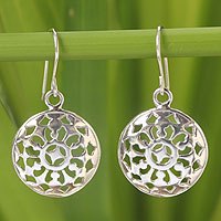 Sterling silver dangle earrings, 'Starry Sky' - Artisan Dangle Earrings