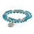Beaded wrap bracelet, 'Turquoise Universal Harmony' - Beaded wrap bracelet thumbail
