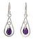 Amethyst dangle earrings, 'Just Glow' - Silver and Amethyst Dangle Earrings thumbail