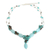 Gemstone beaded necklace, 'Peaceful Sky' - Handmade Beaded Quartz Necklace (image 2a) thumbail