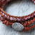 Rhodonite wrap bracelet, 'Pink Adventure' - Rhodonite wrap bracelet (image 2c) thumbail