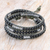Onyx and labradorite wrap bracelet, 'Magical' - Onyx and labradorite wrap bracelet (image 2b) thumbail