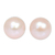 Cultured pearl button earrings, 'Dawn Serenade' - Hand Made Pearl Earrings (image 2a) thumbail