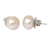 Cultured pearl button earrings, 'Dawn Serenade' - Hand Made Pearl Earrings (image 2c) thumbail