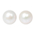Cultured pearl button earrings, 'Cloud Serenade' - Bridal Pearl Button Earrings (image 2a) thumbail