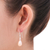 Cultured pearl dangle earrings, 'Sweet Peach Glamour' - Handcrafted Pearl Earrings (image 2c) thumbail