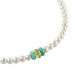 Cultured pearl and amazonite strand necklace, 'Lovely Lady' - Pearl and Amazonite Necklace