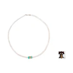 Cultured pearl and amazonite strand necklace, 'Lovely Lady' - Pearl and Amazonite Necklace