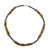 Halskette aus Zuchtperlen und Tigeraugeperlen - Halskette mit Perlen aus Onyx und Tigeraugeperlen