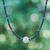 Onyx and sodalite beaded necklace, 'Neptune's Queen' - Handmade Onyx Necklace thumbail
