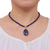 Halskette mit Lapislazuli-Anhänger - Handgefertigte Halskette mit Lapislazuli-Anhänger