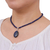 Lapis lazuli pendant necklace, 'Blue Lady' - Handmade Lapis Lazuli Pendant Necklace (image 2i) thumbail