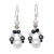 Cultured pearl dangle earrings, 'A Spark of Romance' - Hand Crafted Pearl Dangle Earrings thumbail