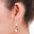 Cultured pearl dangle earrings, 'A Spark of Romance' - Hand Crafted Pearl Dangle Earrings (image 2c) thumbail