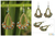 Unakite dangle earrings, 'Flirty Forest' - Handcrafted Unakite Dangle Earrings