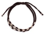 Silver accent braided bracelet, 'Hill Tribe Trio' - Silver Beaded Bracelet