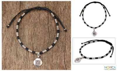 Silver braided bracelet, 'Hill Tribe Friendship' - Hill Tribe Silver Braided Bracelet