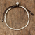 Silver braided bracelet, 'Hill Tribe Cross' - Handmade Silver Bracelet