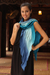 Silk scarf, 'Blue Magnificence' - Hand Made Ombre Silk Scarf (image 2) thumbail