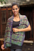 Silk scarf, 'Green Wilderness' - Tie Dye Scarf from Thailand (image 2) thumbail